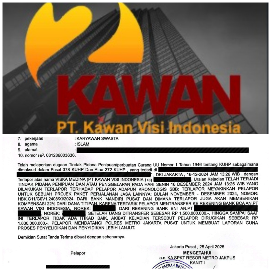 Modus Mencatut Nama Bank Plat Merah, Kawan Visi Dituding Gelapkan Dana Rp1,83 Miliar
